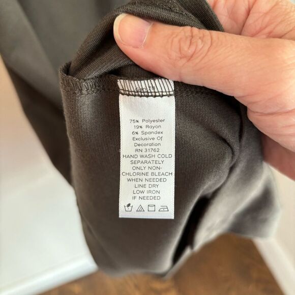 Pamela Dennis Private Client Group Brown Ruffle Art To Wear Short Sleeve Dress S - Picture 11 of 11